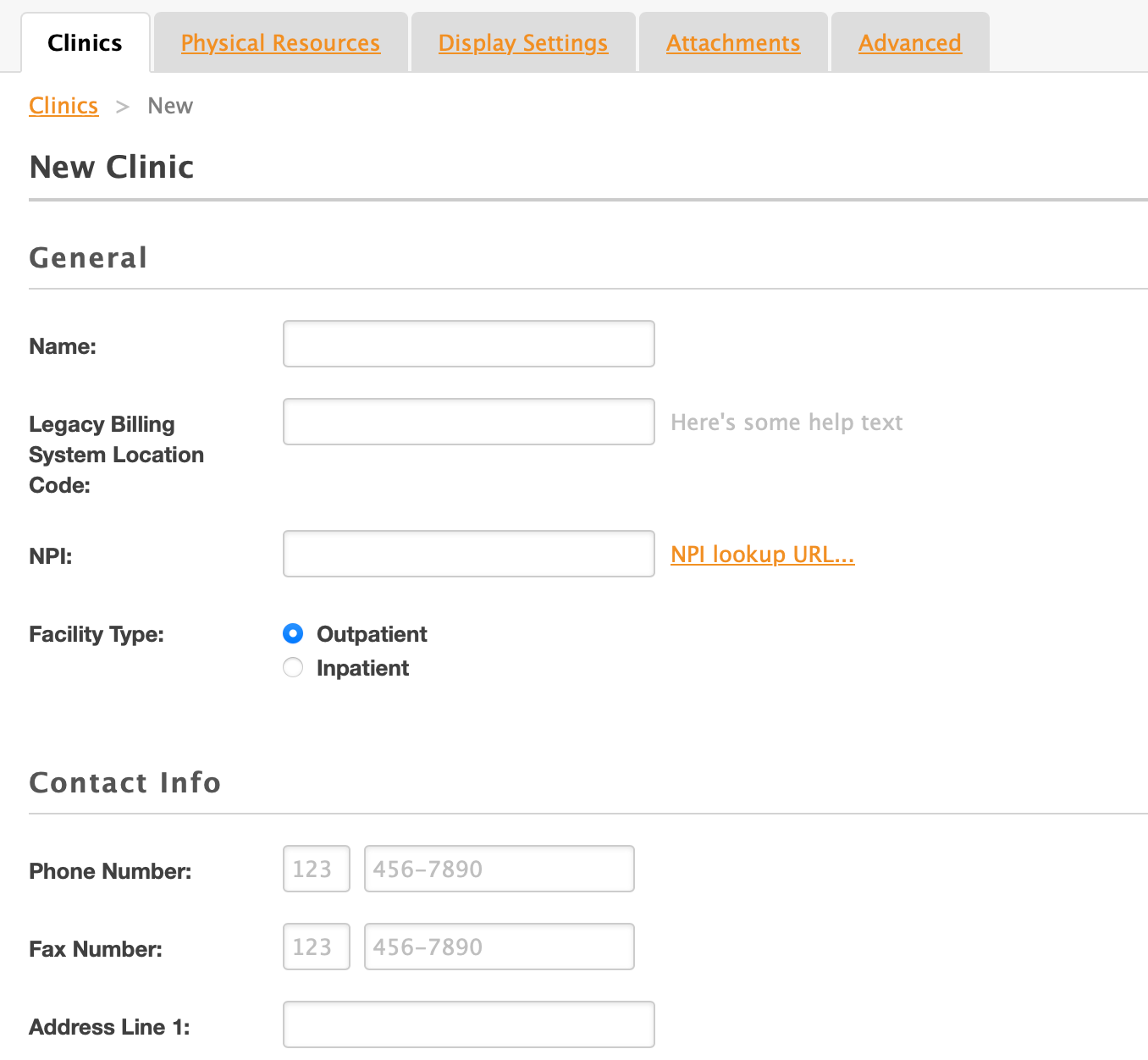 New form page